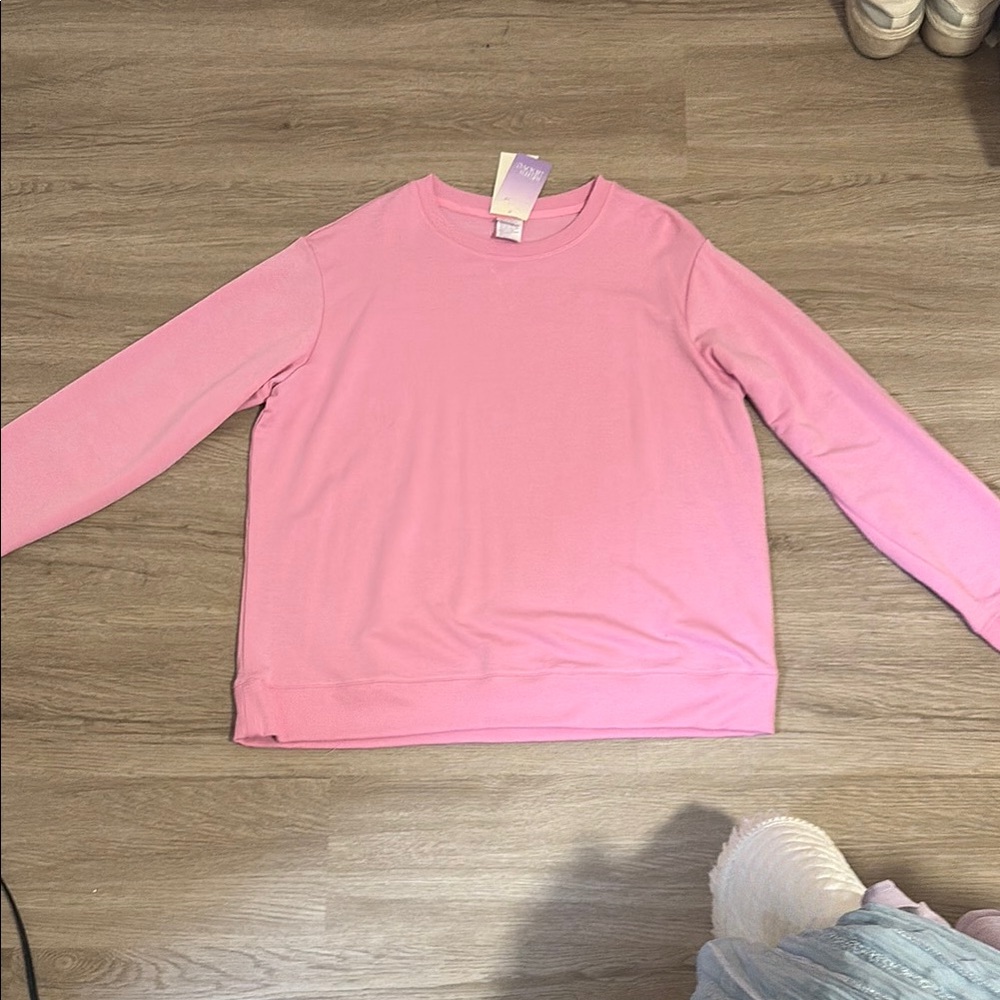 Stars Above Pink Crew Neck Sweater